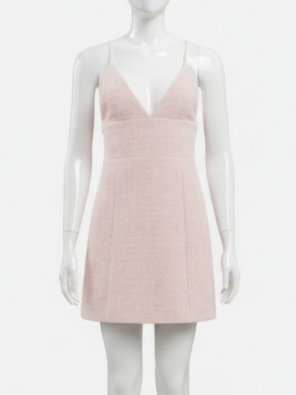 Alice + Olivia Women's Pink Carla Tweed Mini Dress Size 0